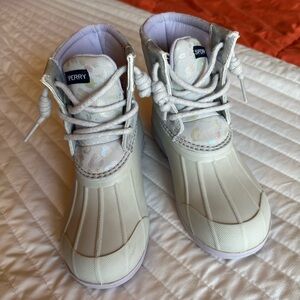 Sperry - Purple Leopard Duck Boots - Girls 12